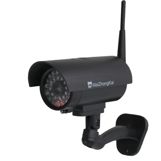 Realistic Dummy Surveillance Camera with LED Light for Security