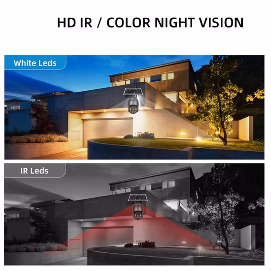 Outdoor 4G GSM SIM Card WiFi Energy Street Light Solar Wireless Camera with Solar panel