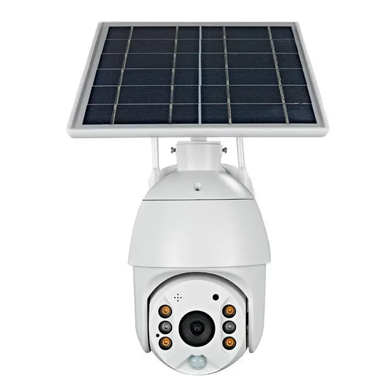12000mAh Rechargeable Camera Battery Solar Powered PTZ Colorful Night Vision 2K Outdoor 