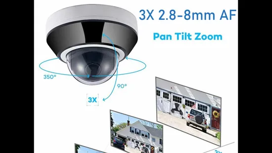 Mini 6MP3X Human Vehicle Detection Poe PTZ Dome CCTV Camera with Low Illumination Hidden Home Surveillance Cameras 