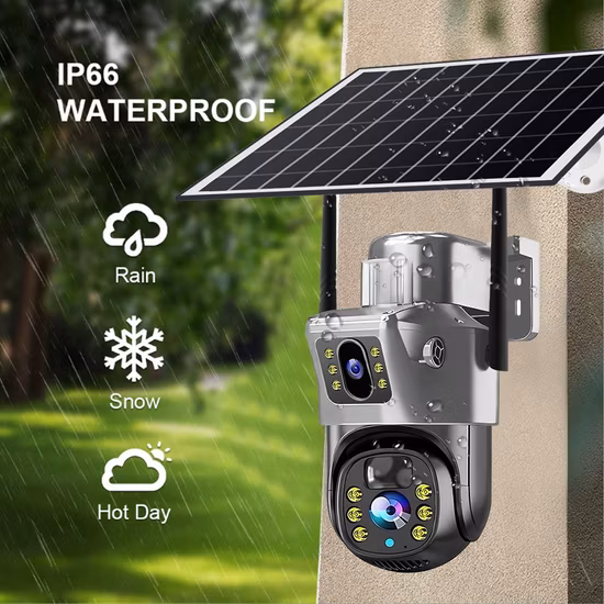 4G Solar WiFi IP Camera Smart IP Camera Wireless Security PTZ Camera Built